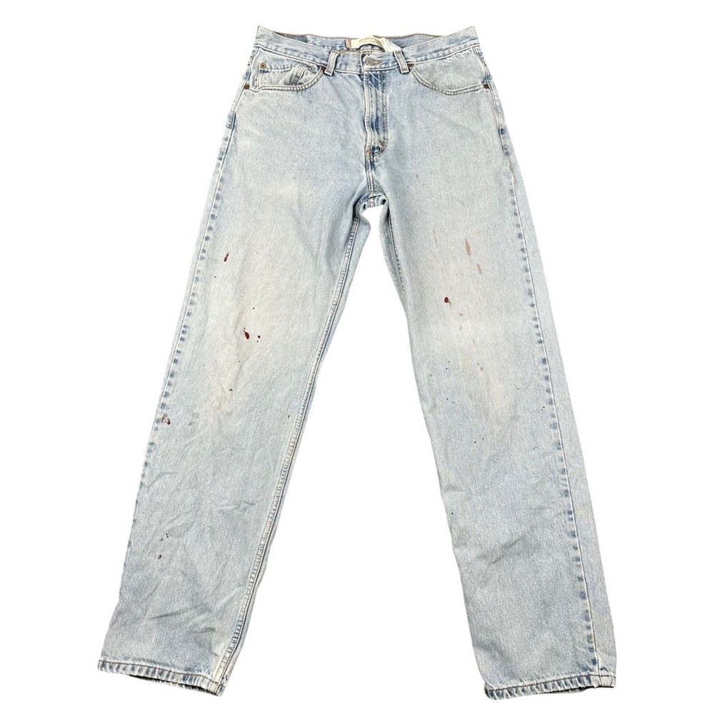Vintage Levis 550 Relaxed Fit Jeans Mens 32x32 Light Wash Blue Denim